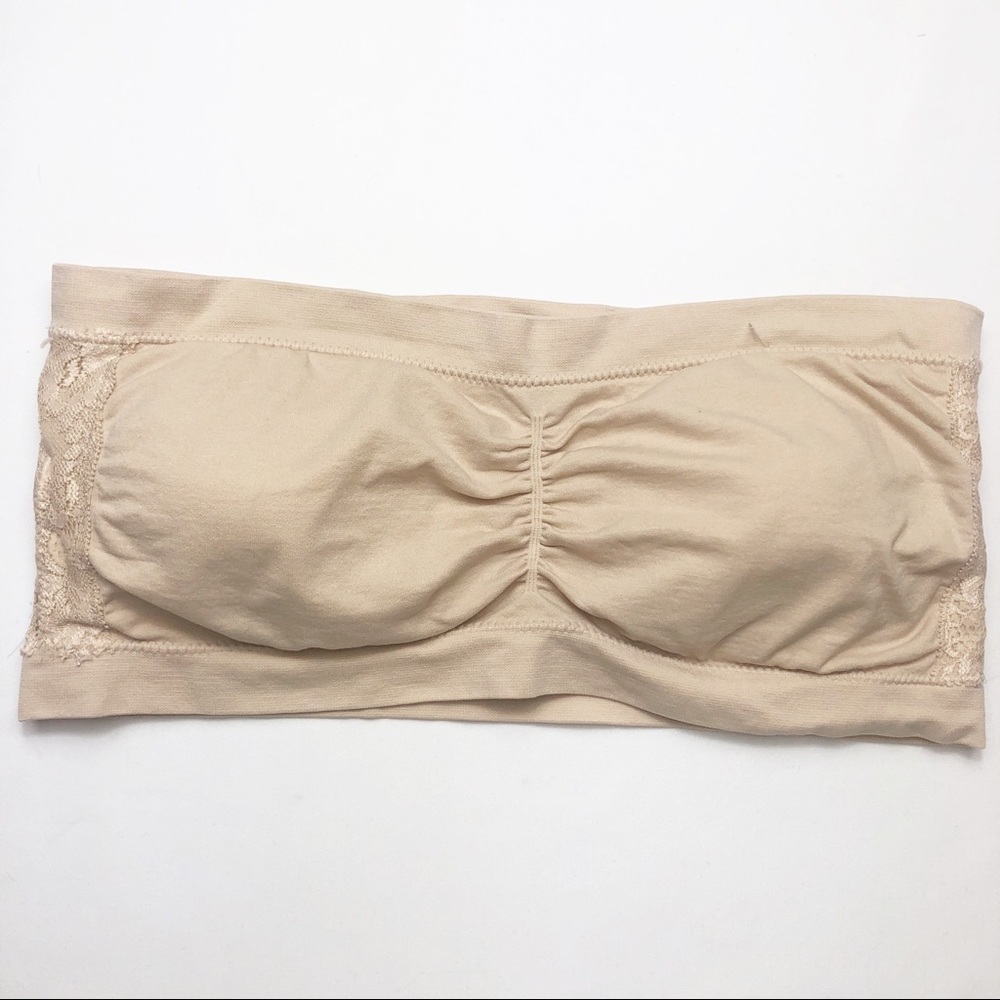 Nude strapless padded bandeau bra. New without tag